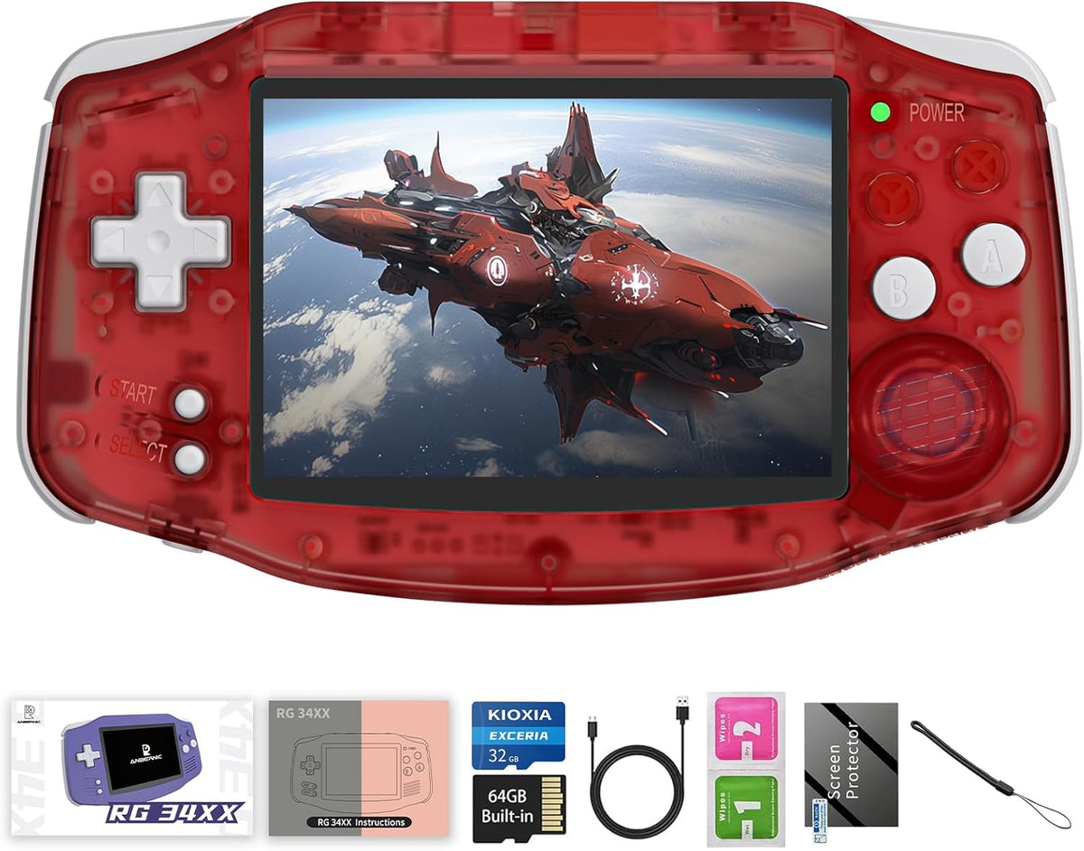 RG34XX Retro Handheld Game Consoles RG34XX Classic Retro Gaming Console 32+64G Card Preloaded Games