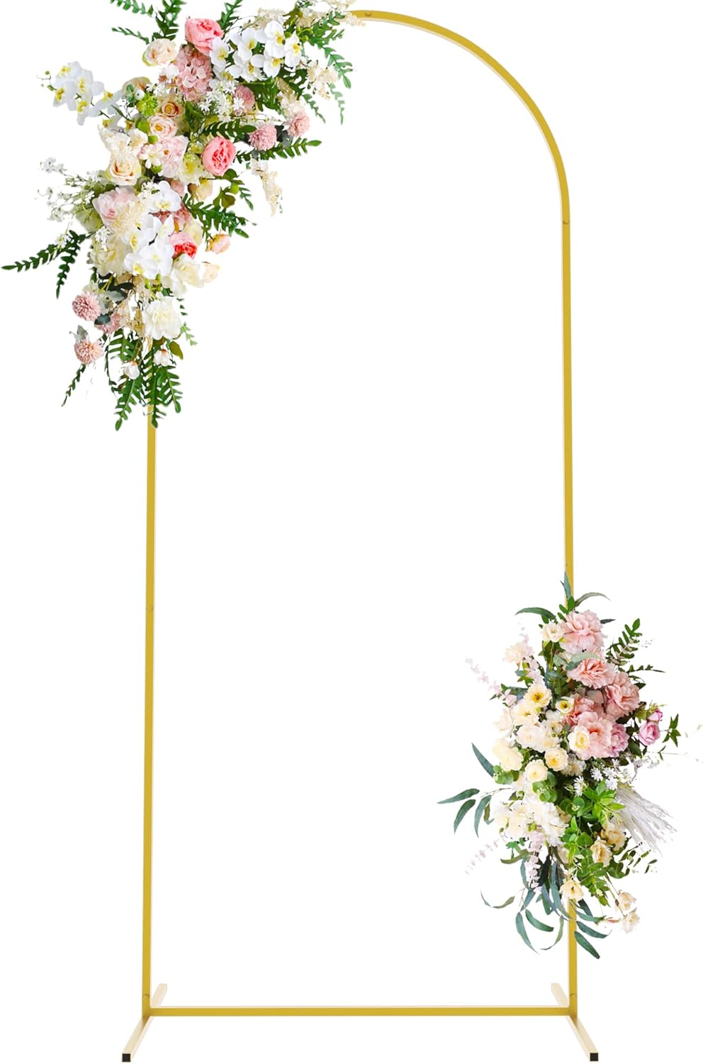 Wokceer 6 FT Wedding Arch Backdrop Stand Metal Arch Chiara Backdrop Stand for Wedding Ceremony