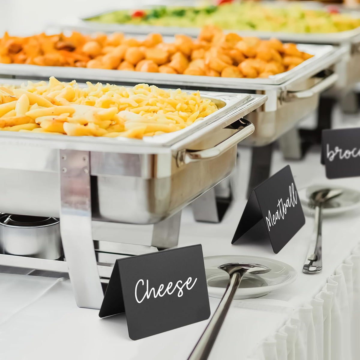 15 Pcs 4"x3" Mini Chalkboard Signs for Food, Reusable PVC Food Labels, Reserved Table Signs for