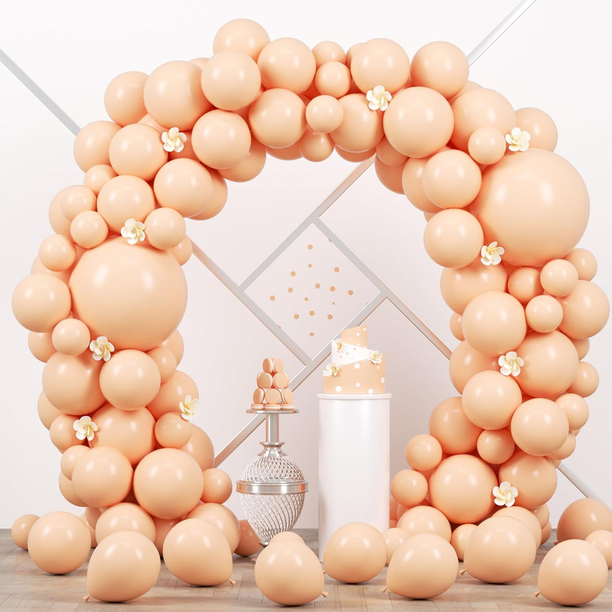 90pack Pastel Orange Balloons Different Size 18/12/10/5 Inch Orange Balloon Garland Arch Kit for
