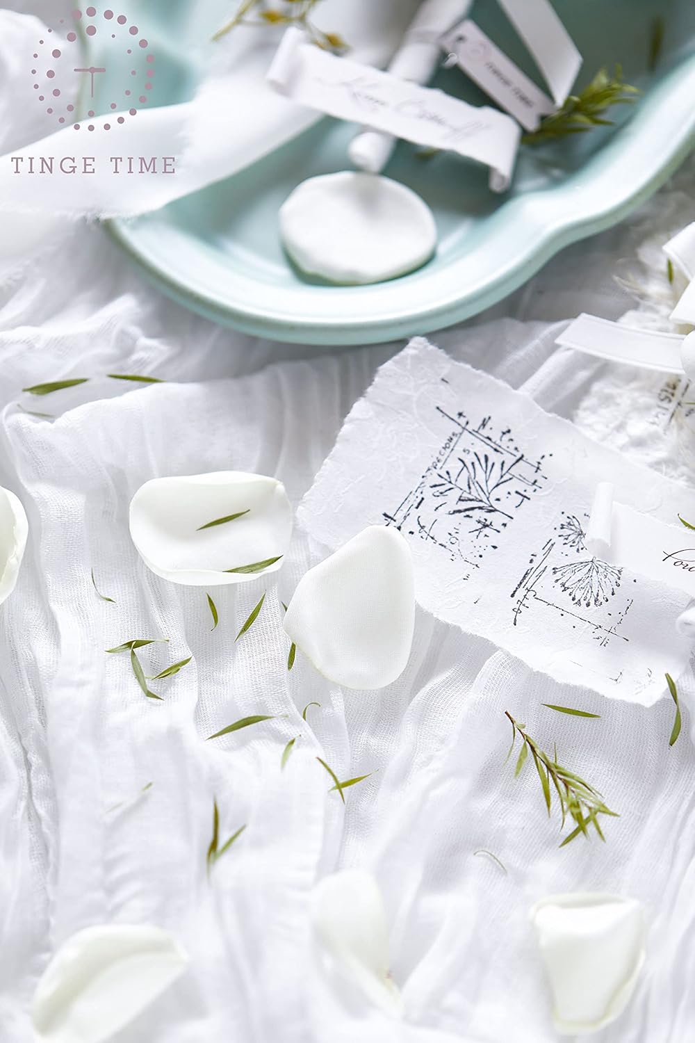 TINGE TIME Silk Rose Petals Flower Petals for Wedding Flower Girl Basket Aisle Scatter Dinner Table