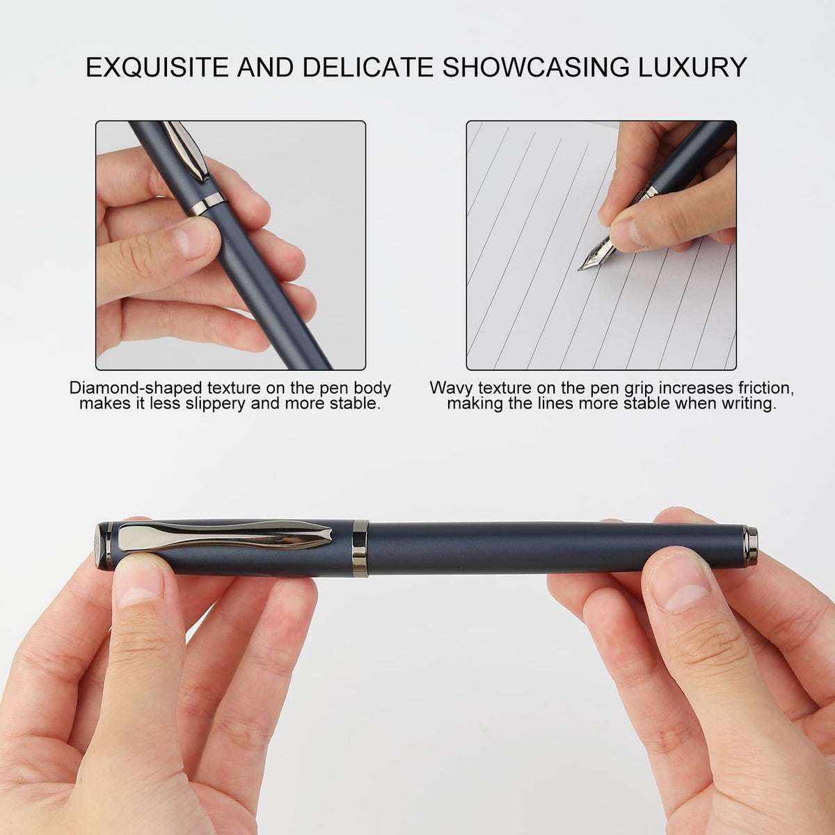 GC QUILL Calligraphy Fountain Pen Set - Includes 5 Nibs, Ink Bottle, Ink Refill Converter and 18