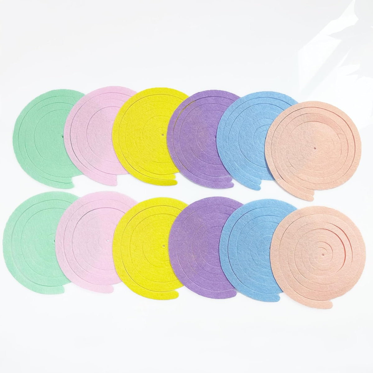 36 Pcs Pastel Hanging Swirl Decorations Pastel Color Felt Swirl Streamer Spiral Ceiling Decorations