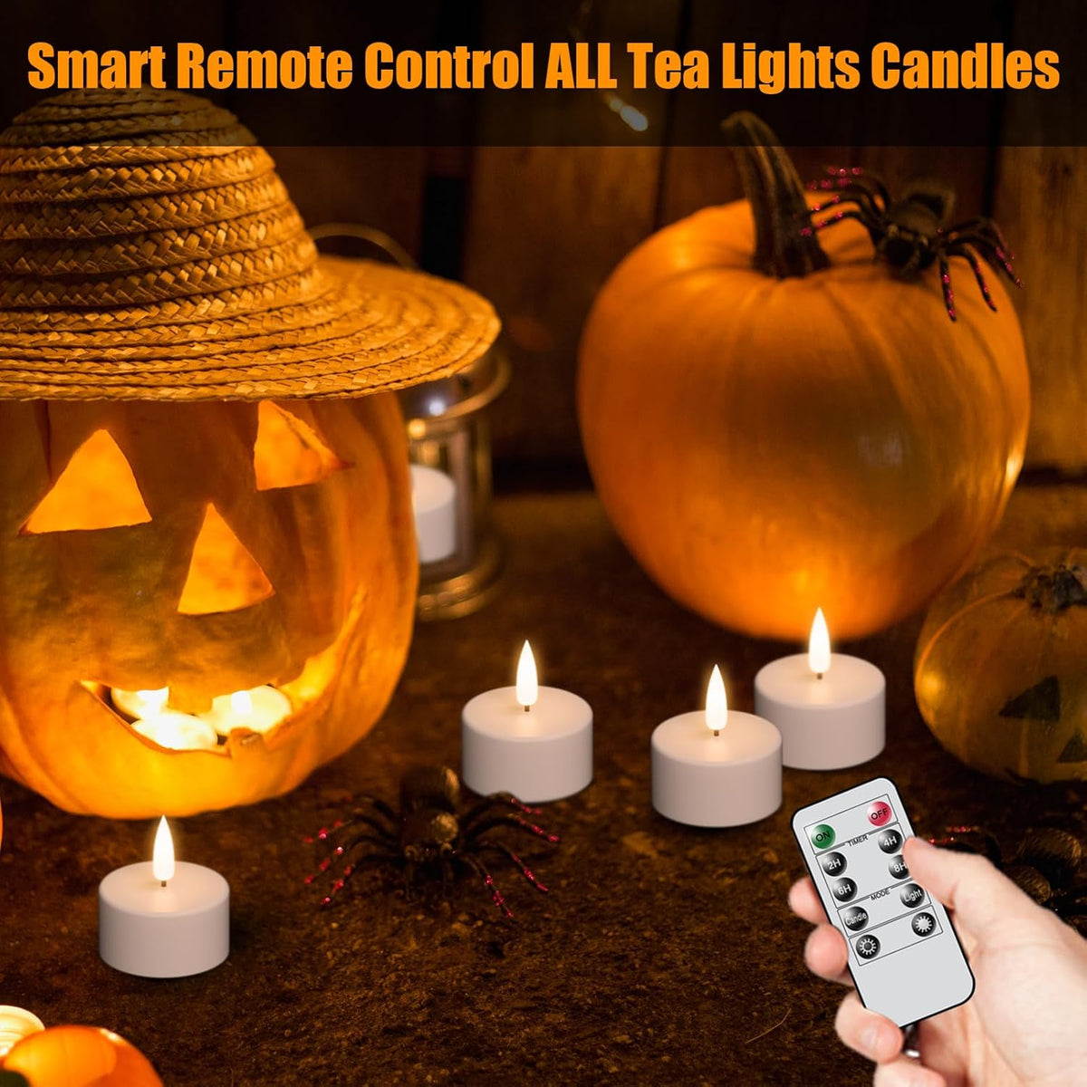 Rechargeable Tea Lights Candles Battery Operated, 12 Pcs White Battery Tea Lights with Remote and