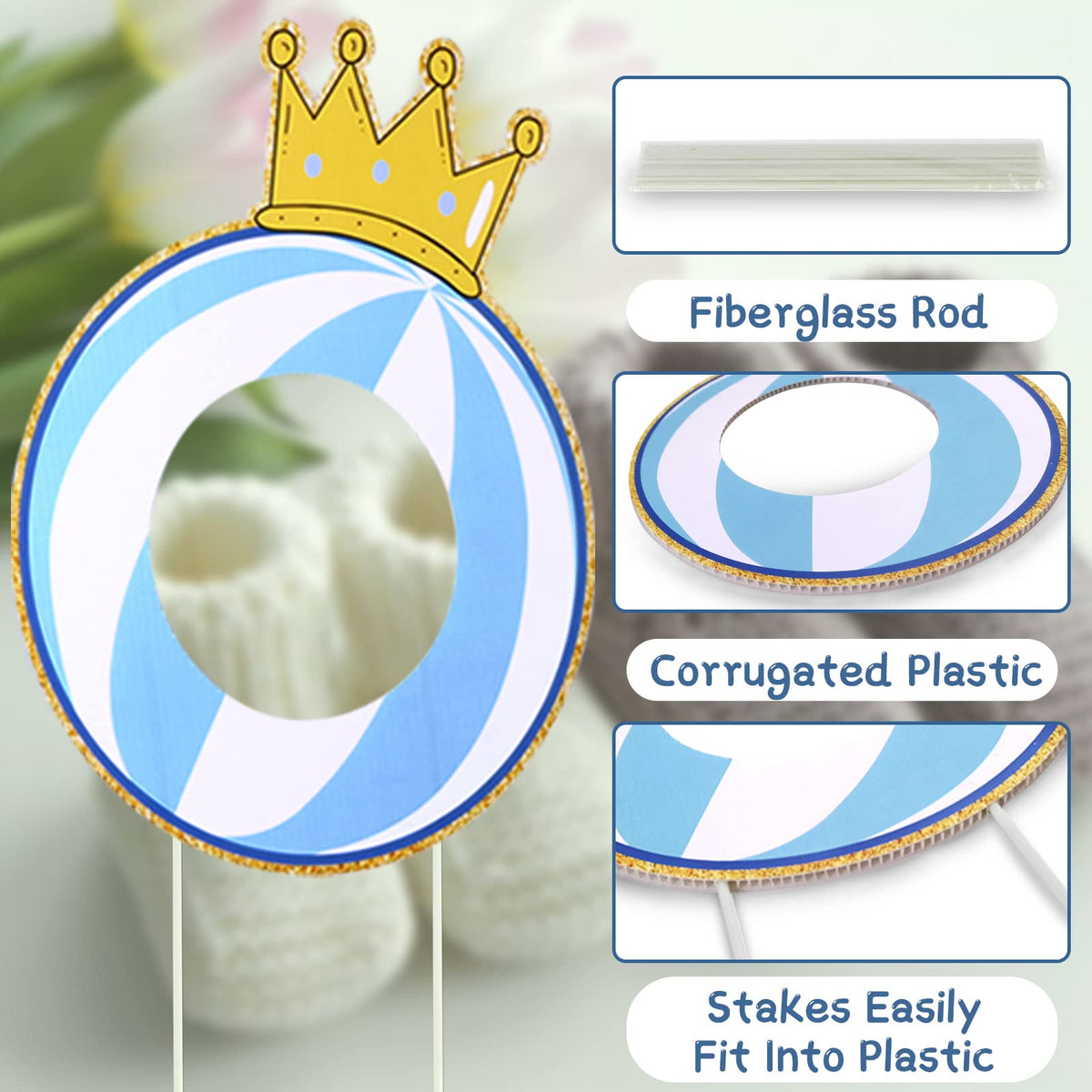 AerWo 11 Pcs Gender Reveal Decorations Baby Shower Yard Signs with Stakes,Baby Gender Reveal Ideas