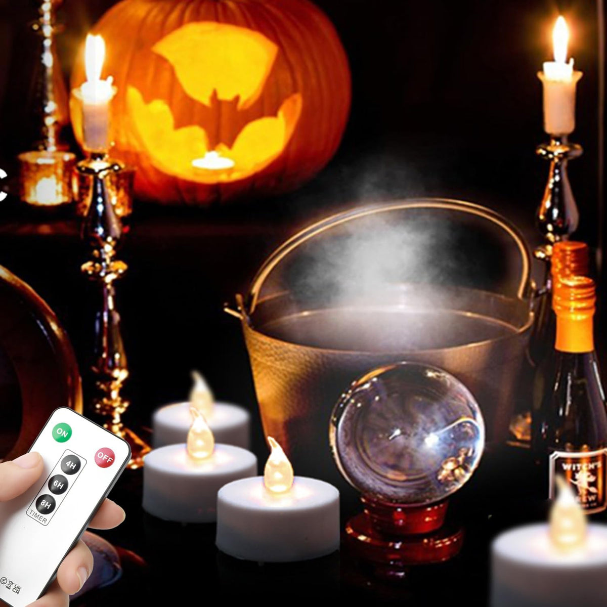 Tea Light Candles with Remote Control,Flickering Flameless LED Candle,Long Lasting