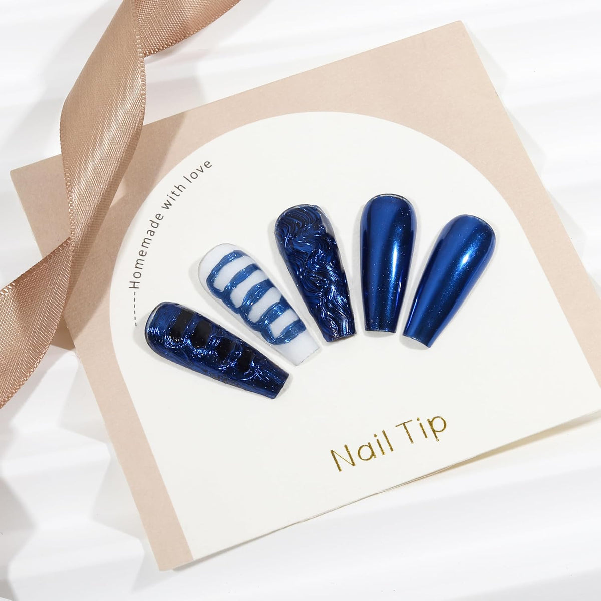 Artdone Chrome Nail Powder, Dark Blue Iridescent Aurora Powder Metallic Mirror Effect Pigment