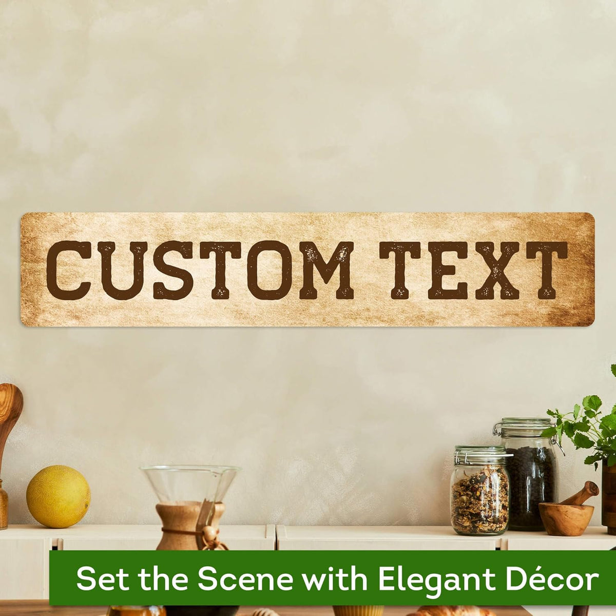 Custom Sign, Custom Street Sign, 11 Font Colors, 13 Font Styles, 4 Hole Options, 22 Sizes, 6x30