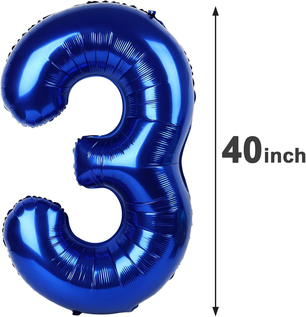40 Inch Night Blue 3 Large Number Balloon, 3 13 23 30 33 36 Night Blue Birthday Party Decorations