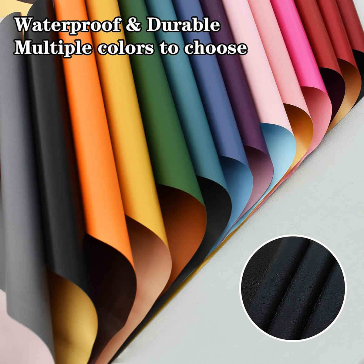 BEISHIDA 20Pcs Pink and Hot Pink Flower Bouquet Wrapping Paper - Double Sided Matte Colors