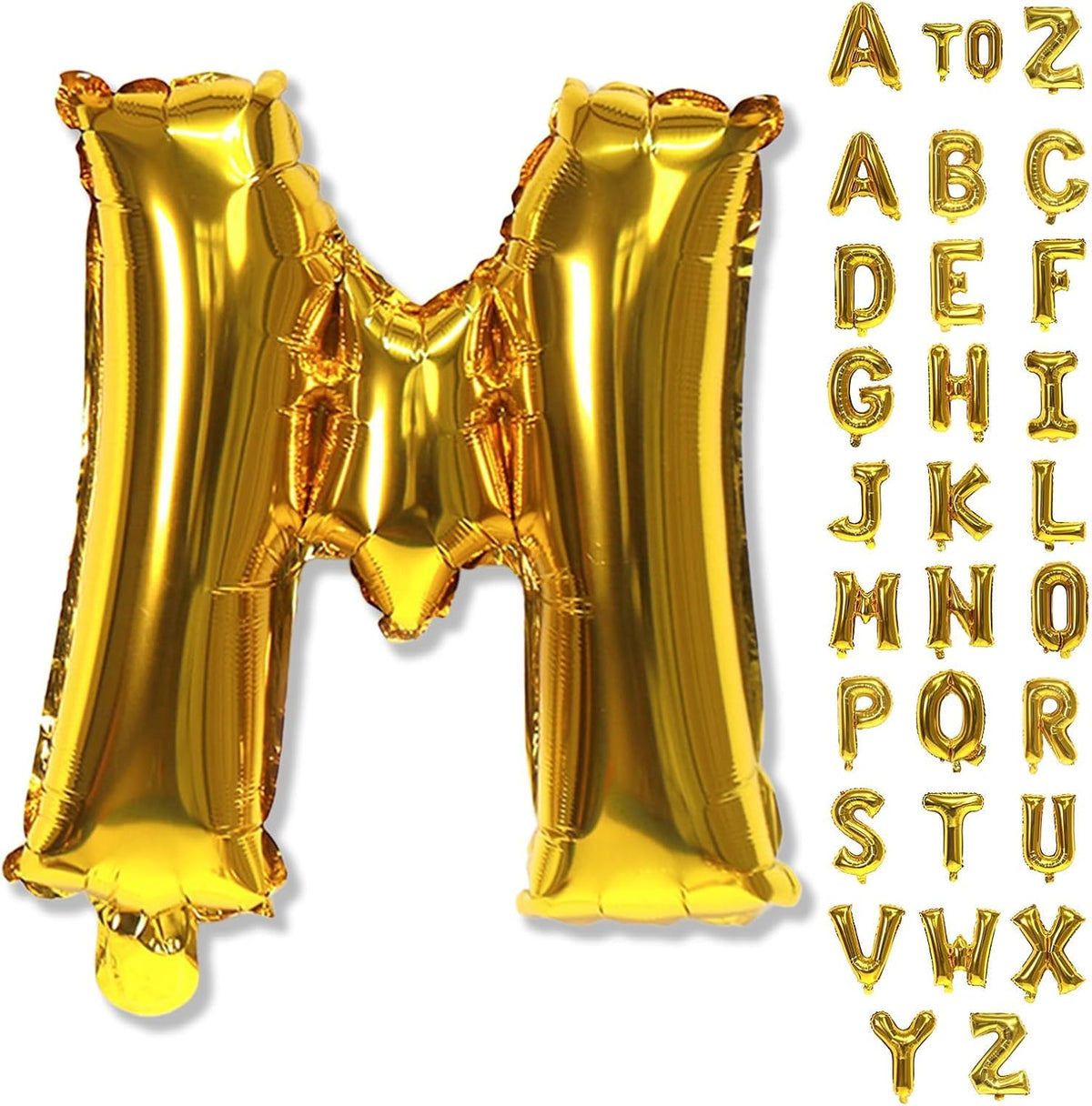 Large Custom Balloon Letters M, 40 Inch Helium Alphabet Word Balloons Decor, Big Self Inflating