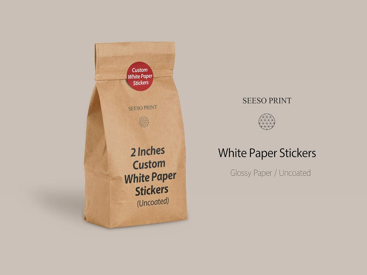 300 pcs Premium Custom Stickers Paper 2 inch Round Uncoated - Personalized Stickers for Businesses