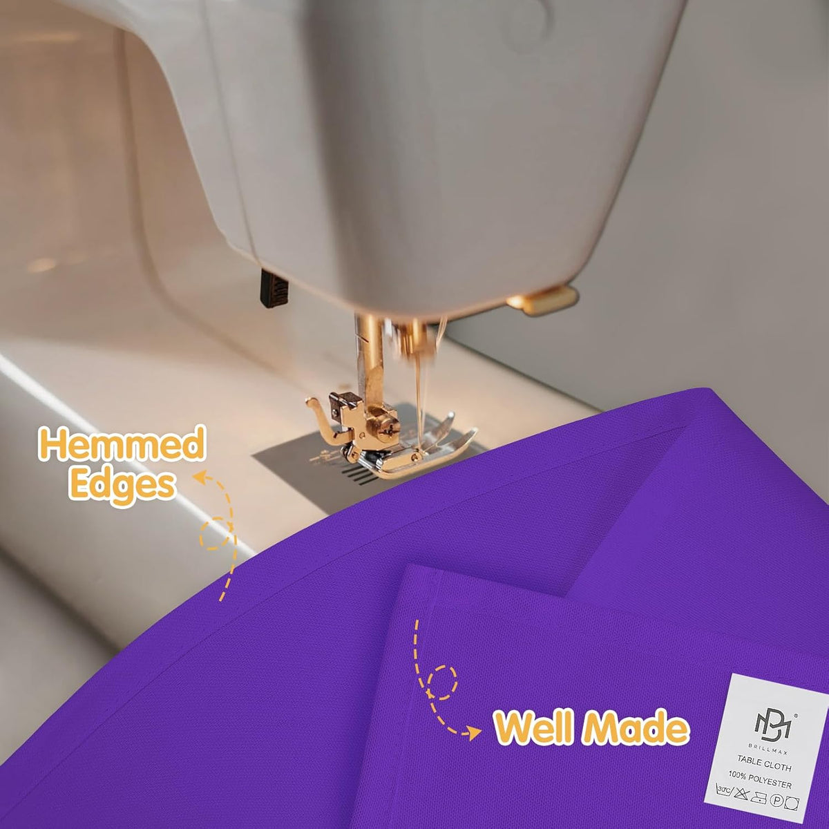 BRILLMAX 10 Pack Purple Tablecloths 70 x 120 Inch for 6ft or 8ft Rectangle Tables - Rectangular