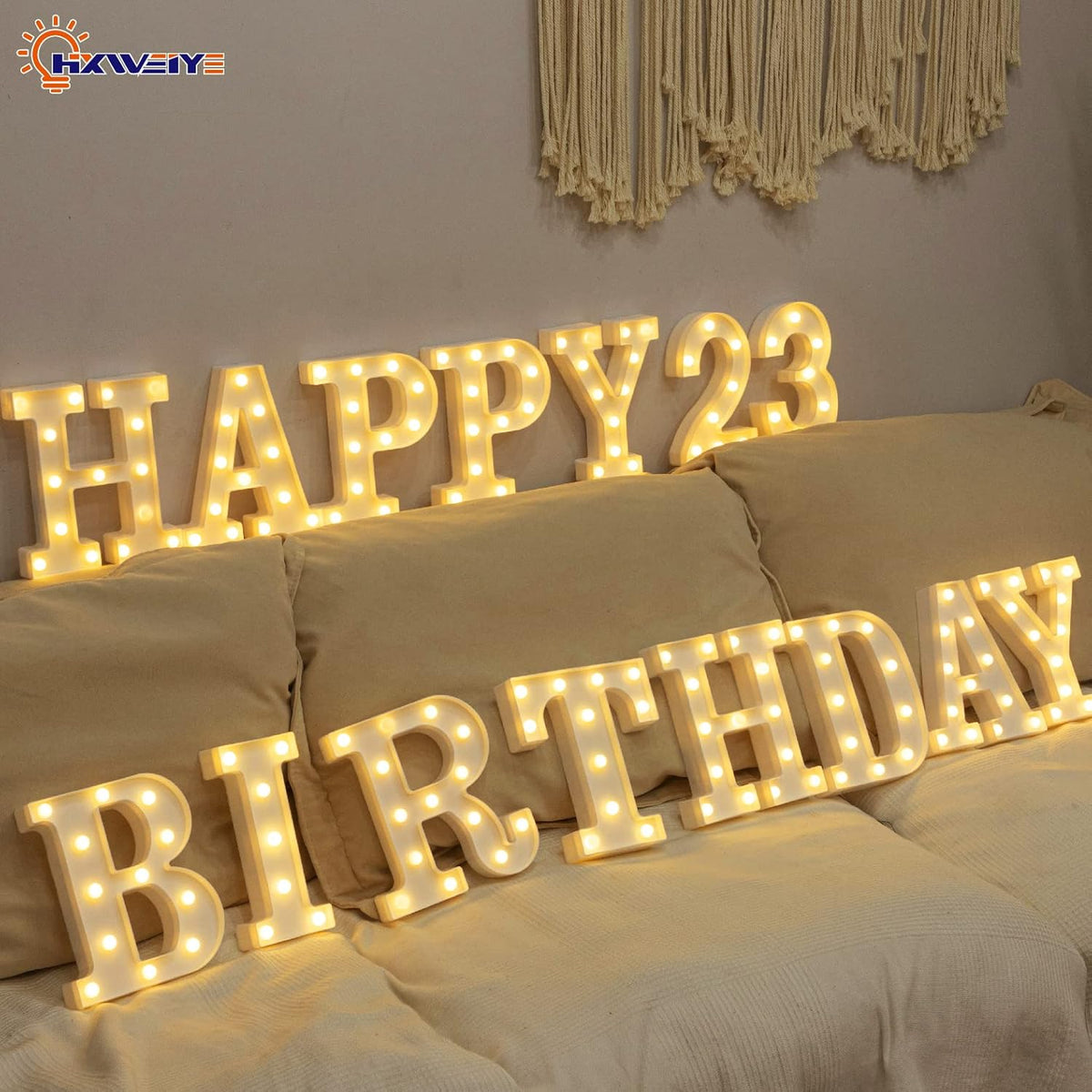 HXWEIYE Light Up Letters P, LED Marquee Letters Sign 26 Alphabet and 10 Number Big Lights for Party