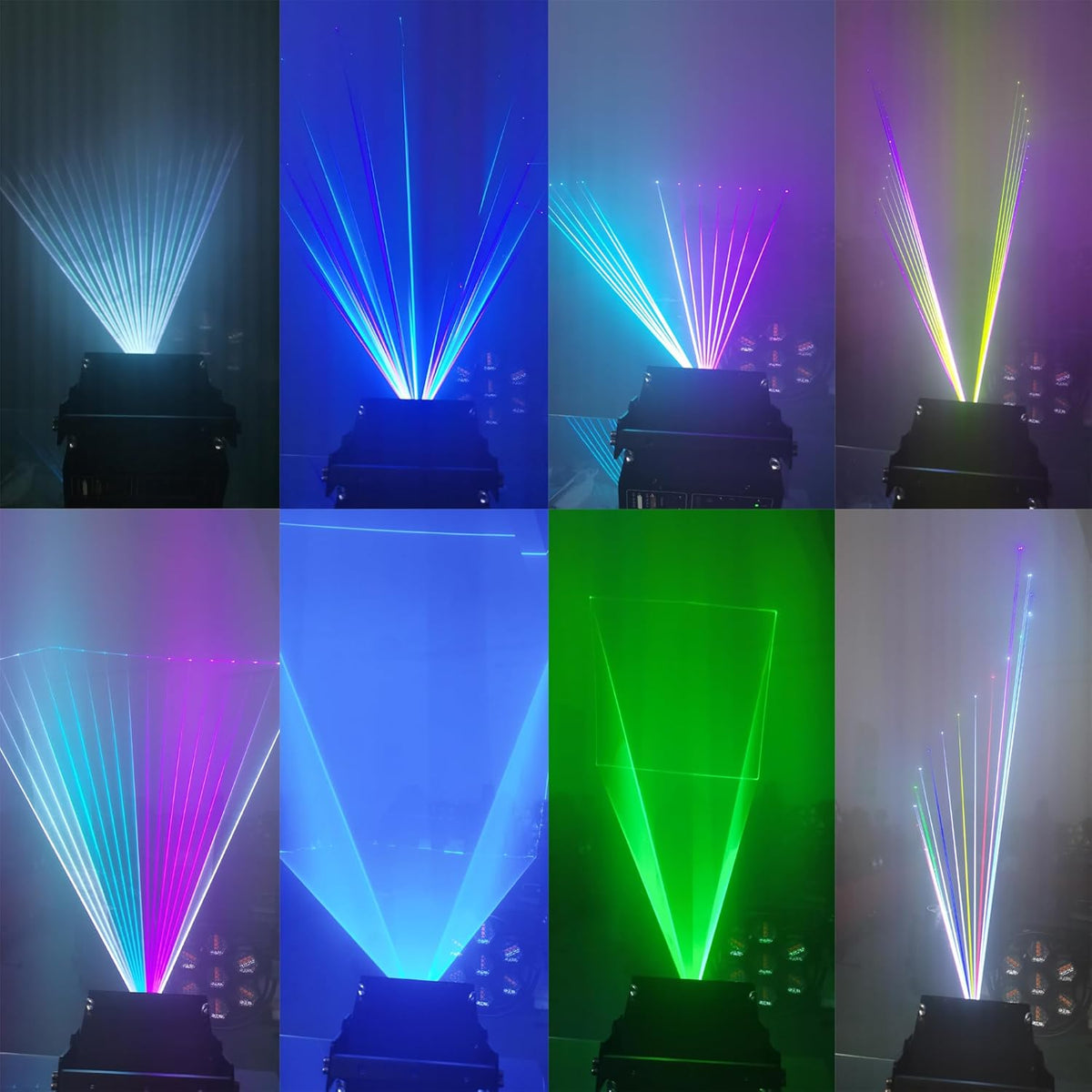 JUNMAN 10W RGB Full Color Animation Stage Light DJ Disco Beam Stage Lights for Party Wedding Event