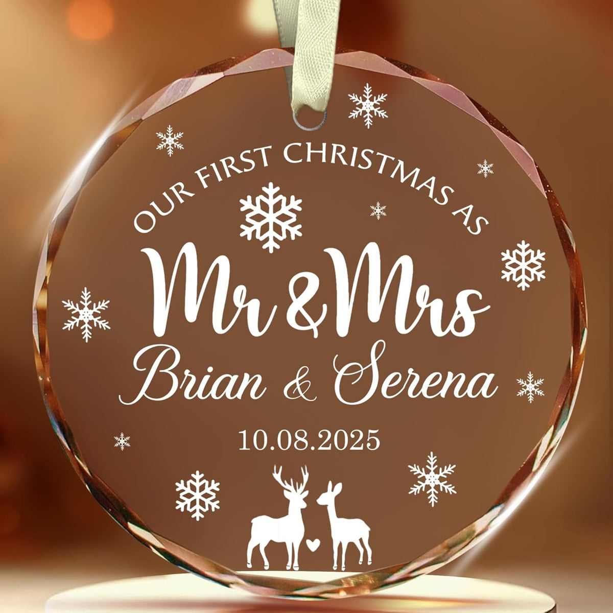 Personalized Our First Christmas As Mr Mrs Christmas Ornament - Ornaments Wedding Gifts For Couples