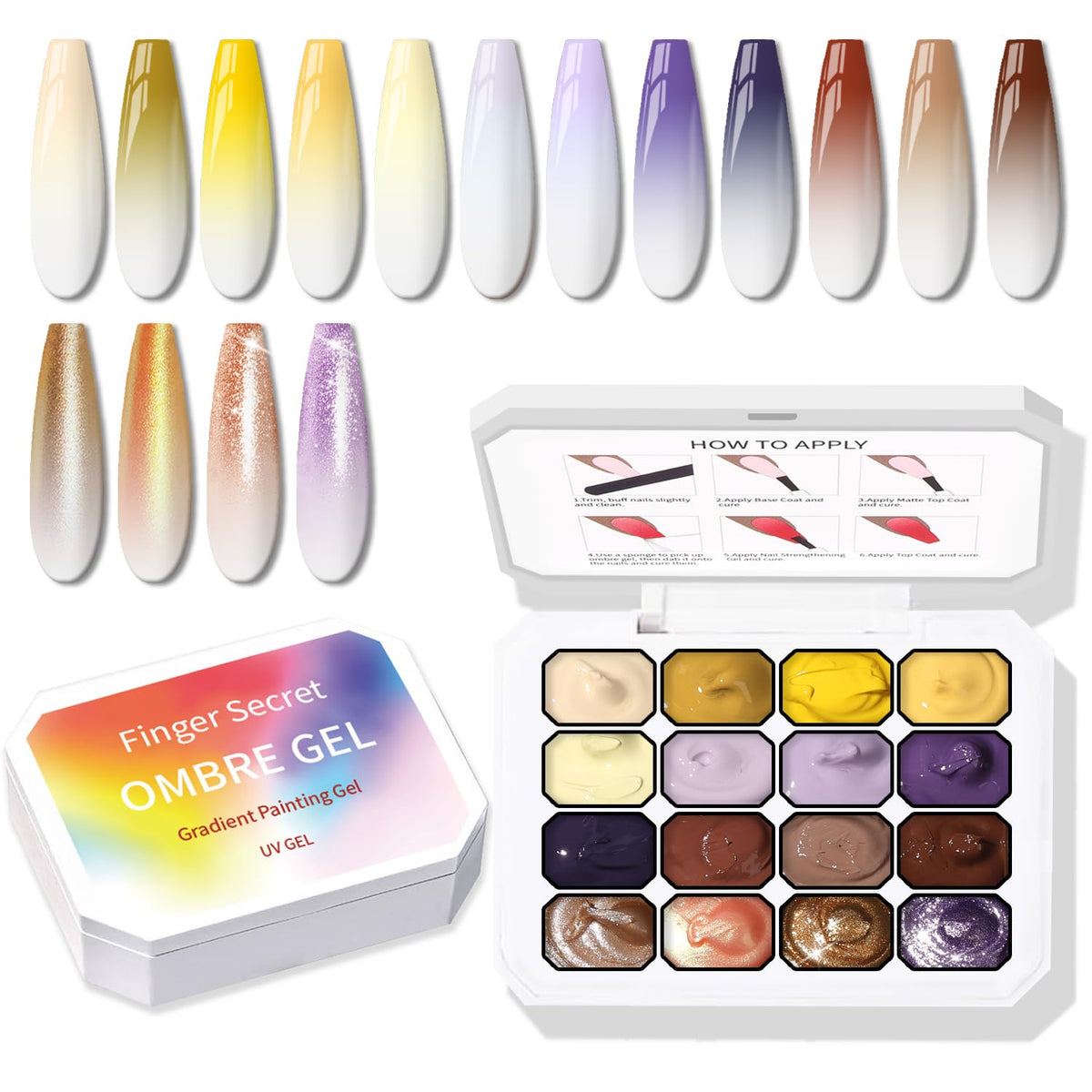 Sponge Pat Paint Nail Gel, Ombre Nails Gradient Gel Nail Blush Blooming Aura Nails Drawing Stripper