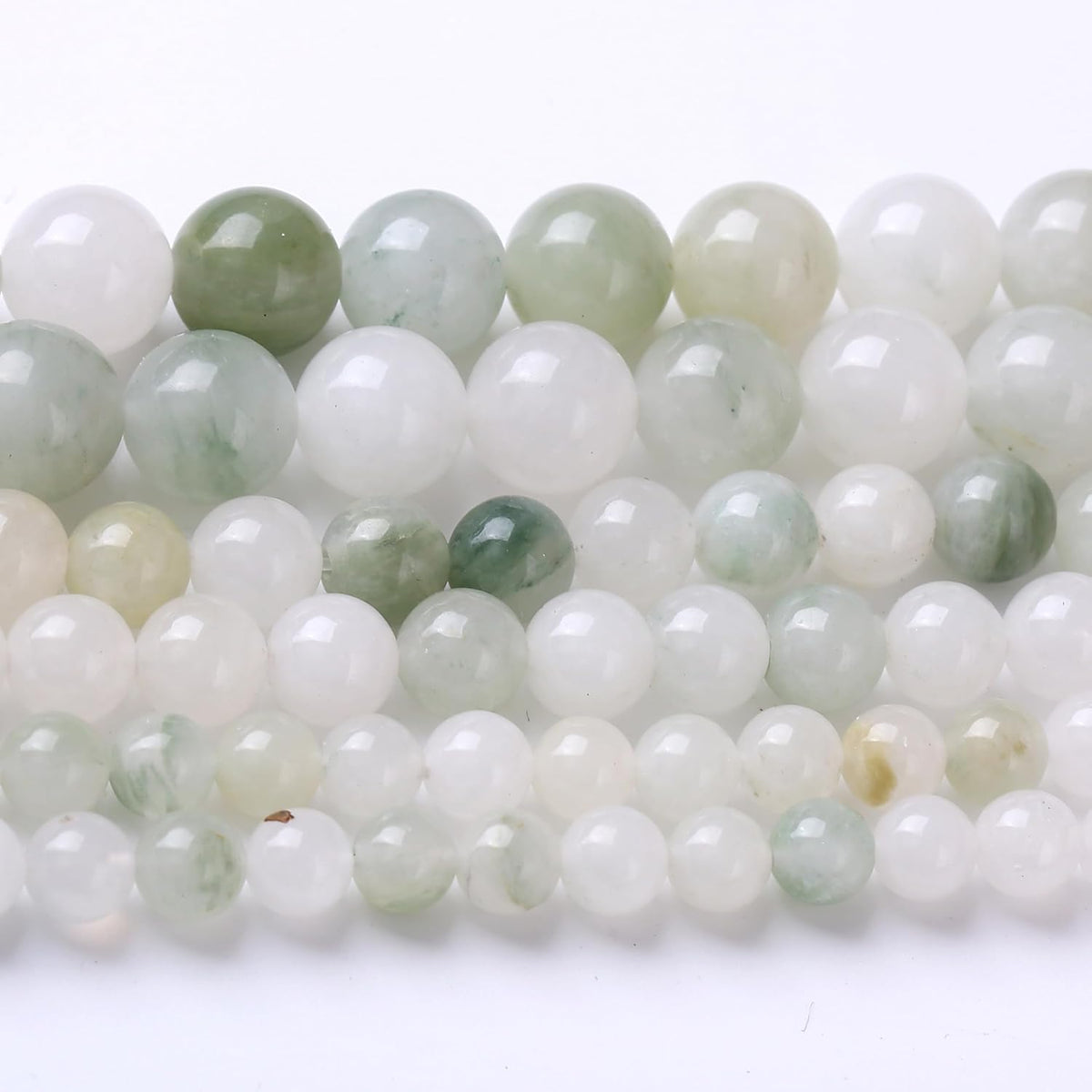 Blue and White Streamer Stone Beads for Jewelry Making DIY Craft Gemstone Beads Kit (6mm, 60pcs)