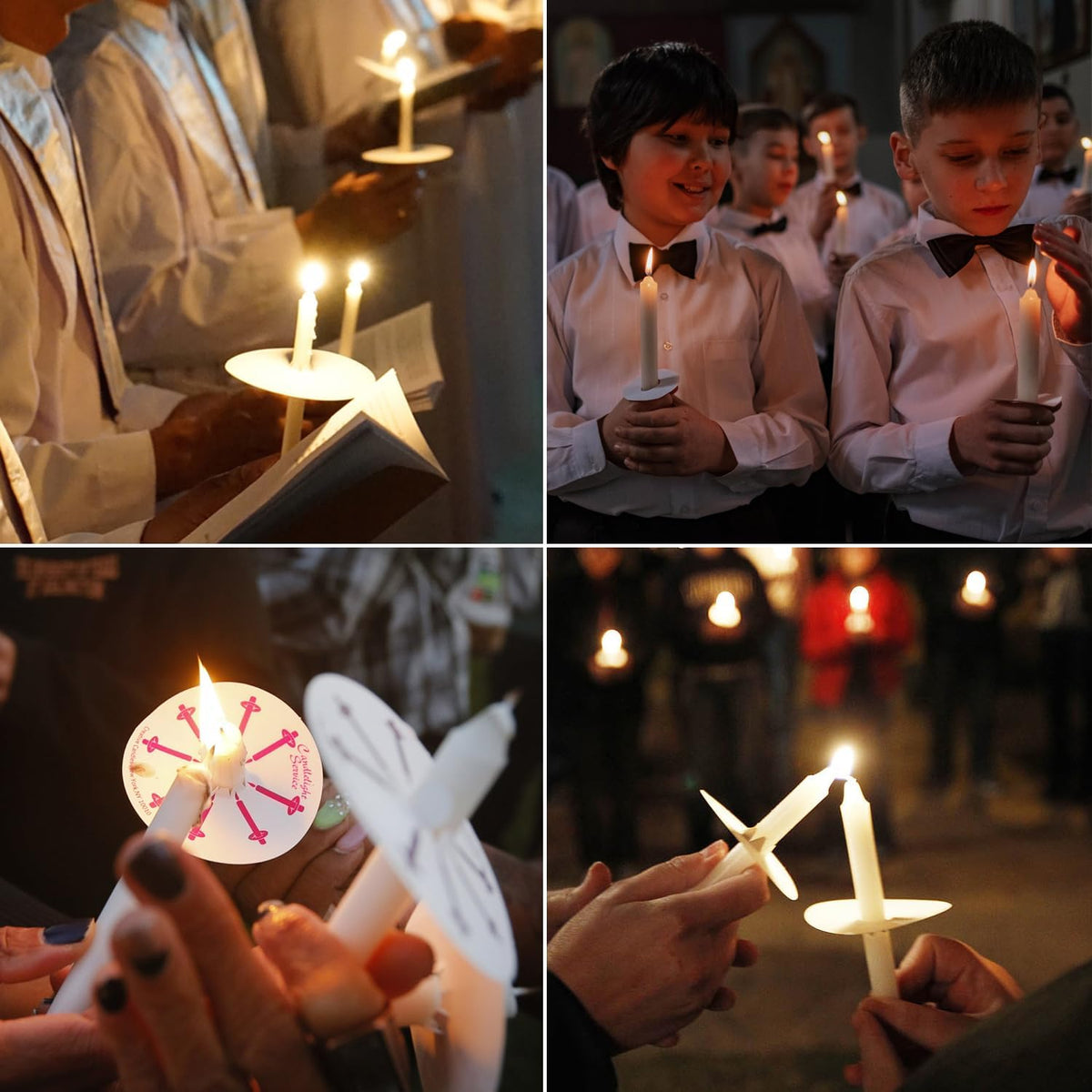 400 Pack White Taper Candles with Drip Guards & Paper Holders - 5 Inch Odorless Religious Candles
