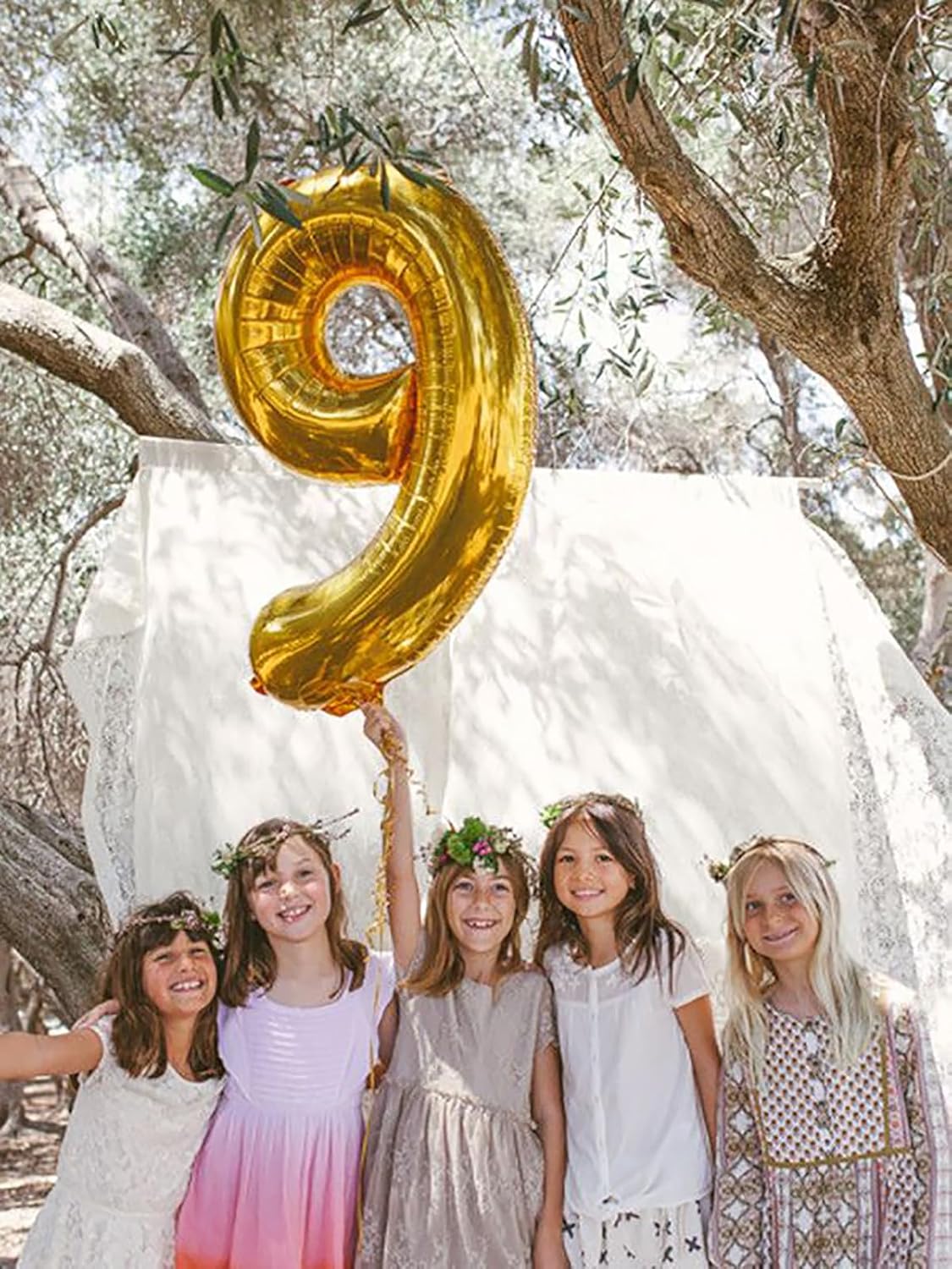40 Inch Number Balloons Gold 9 Balloons, 9 Birthday Decorations, Baby Girl Boy 9 19 29 39 Birthday