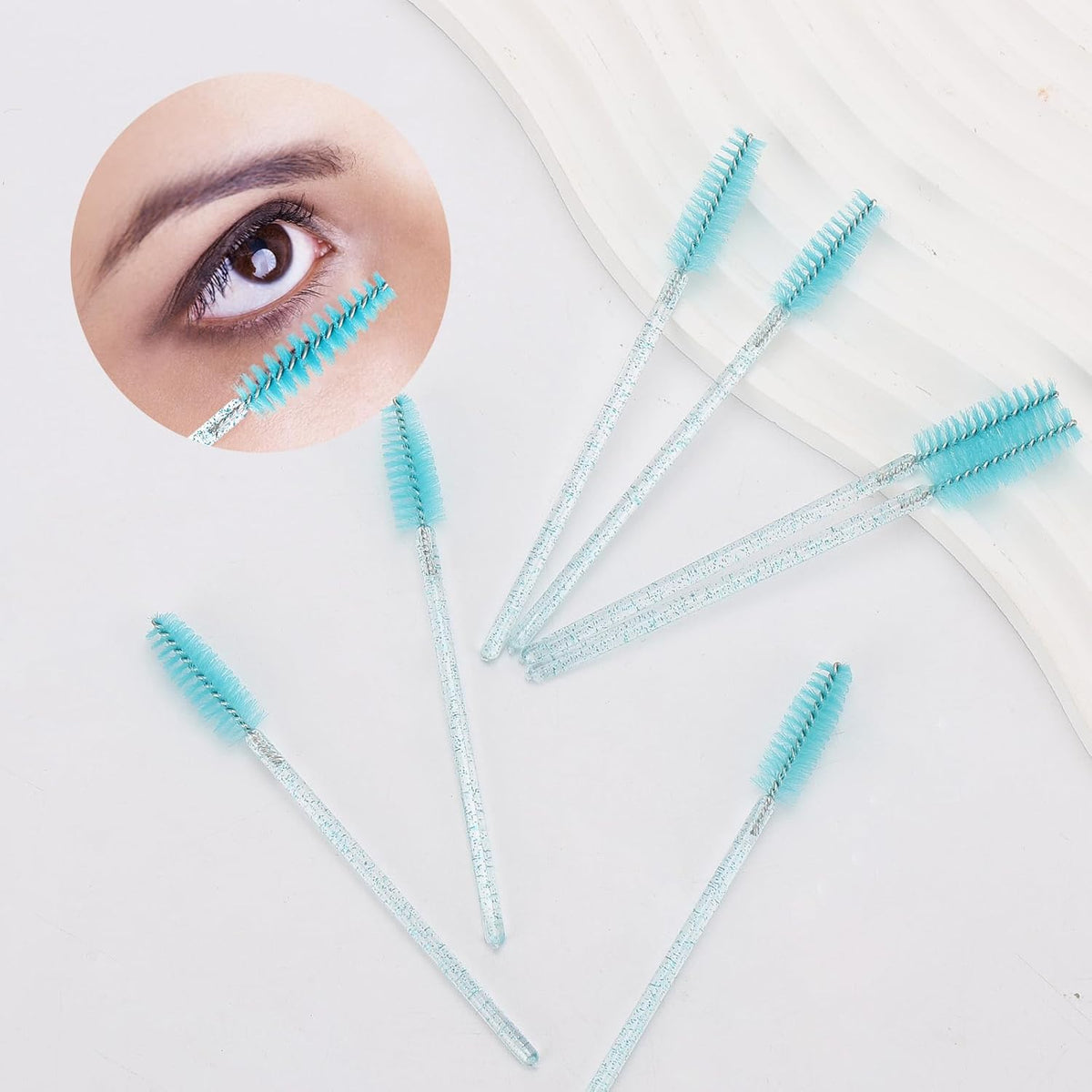 Tbestmax 1200 Disposable Mascara Wands Eyelash Brush Spoolies for Eyebrow Eye Lash Extension