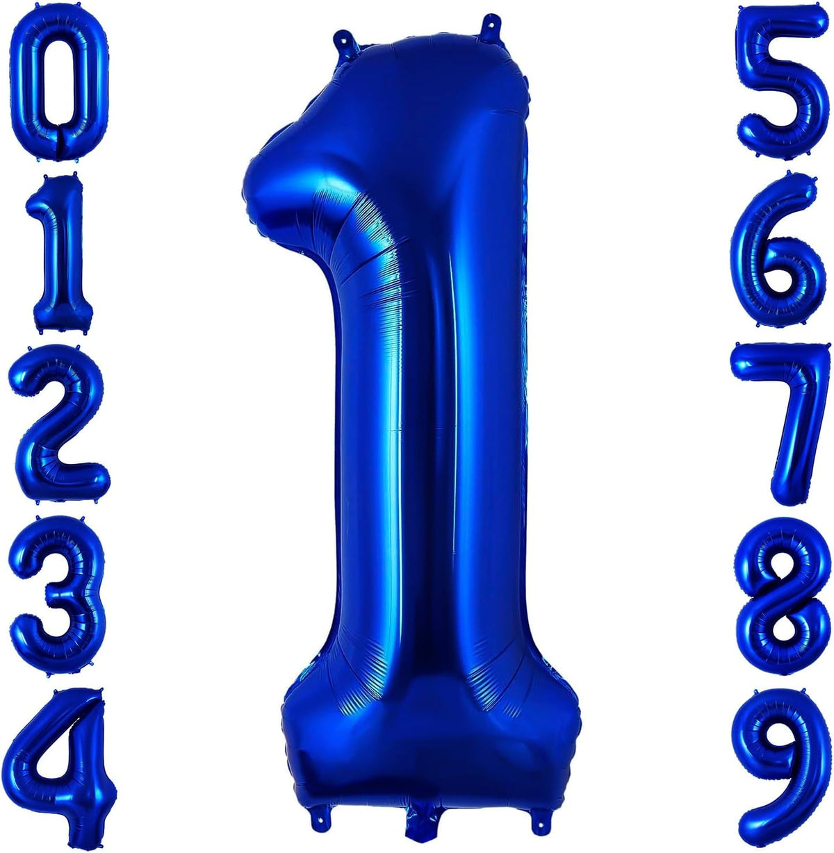 Navy Blue 1 Balloon Number,40 Inch Number 1 Balloon Big Dark Blue 1 Foil Mylar Helium Balloon for