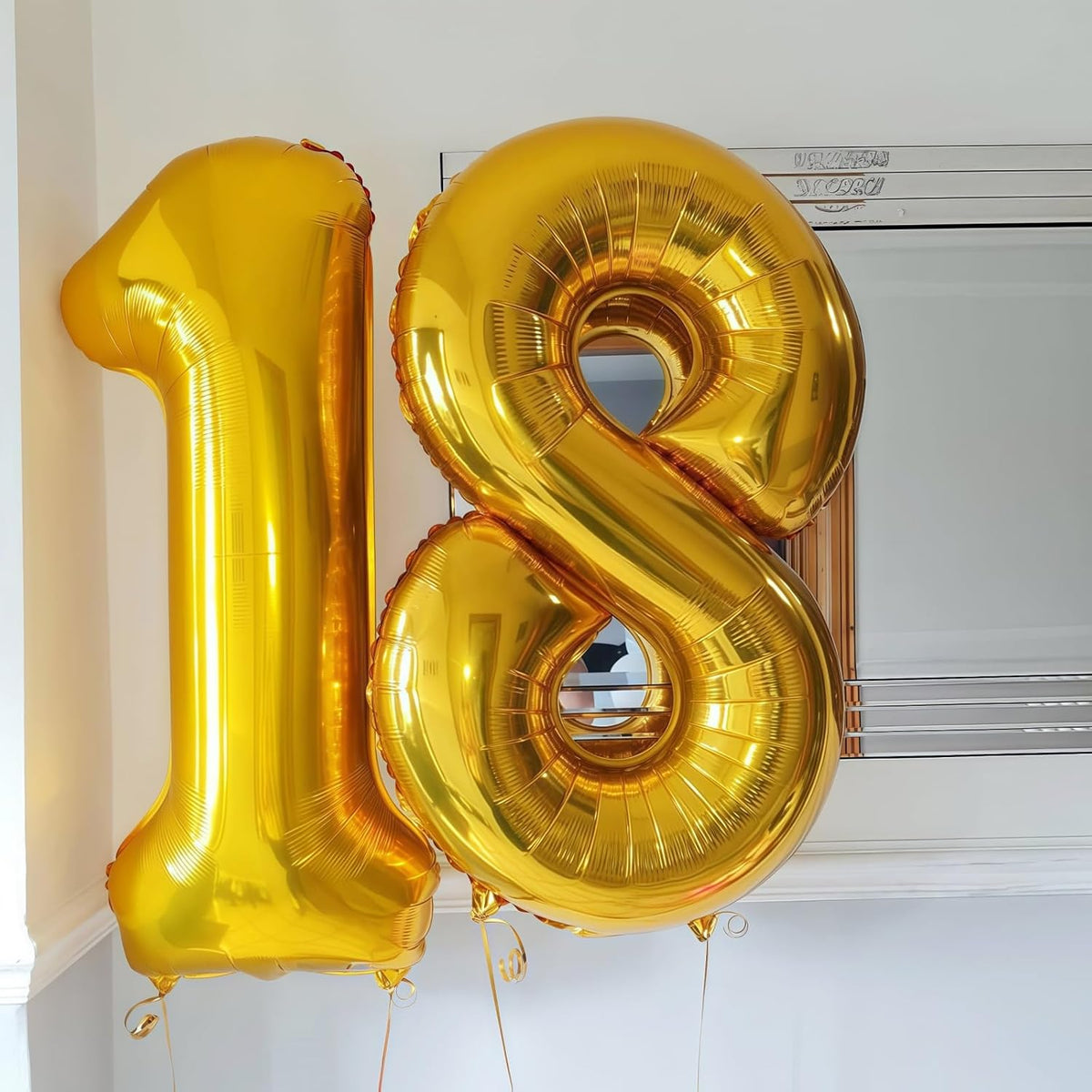 Gold 9 Balloon Number,40 Inch Number 9 Balloon Large Gold 9 Foil Mylar Helium Balloon for Birthday