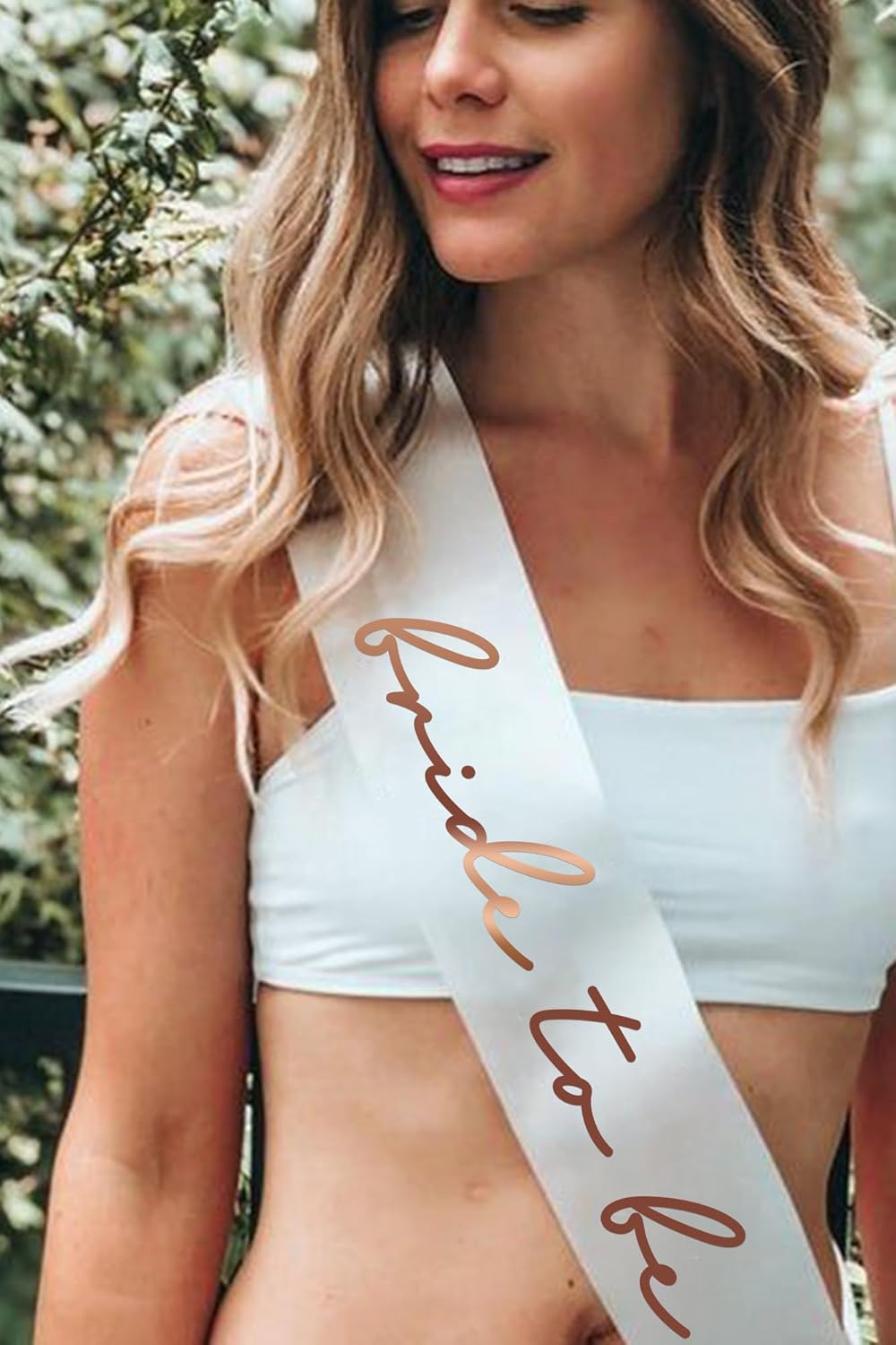 LADY&HOME White Bride To Be Sash,Bachelorette Party Decorations,Bach Supplies,Bridal Shower