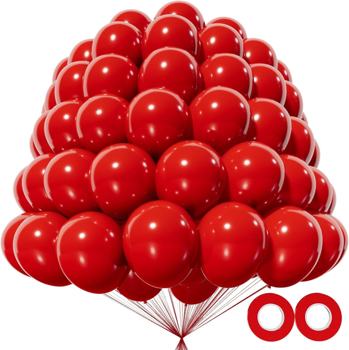 KAWKALSH 200pcs Red Balloons 5 Inch, Small Mini Latex Balloons for Party Birthday Baby Shower