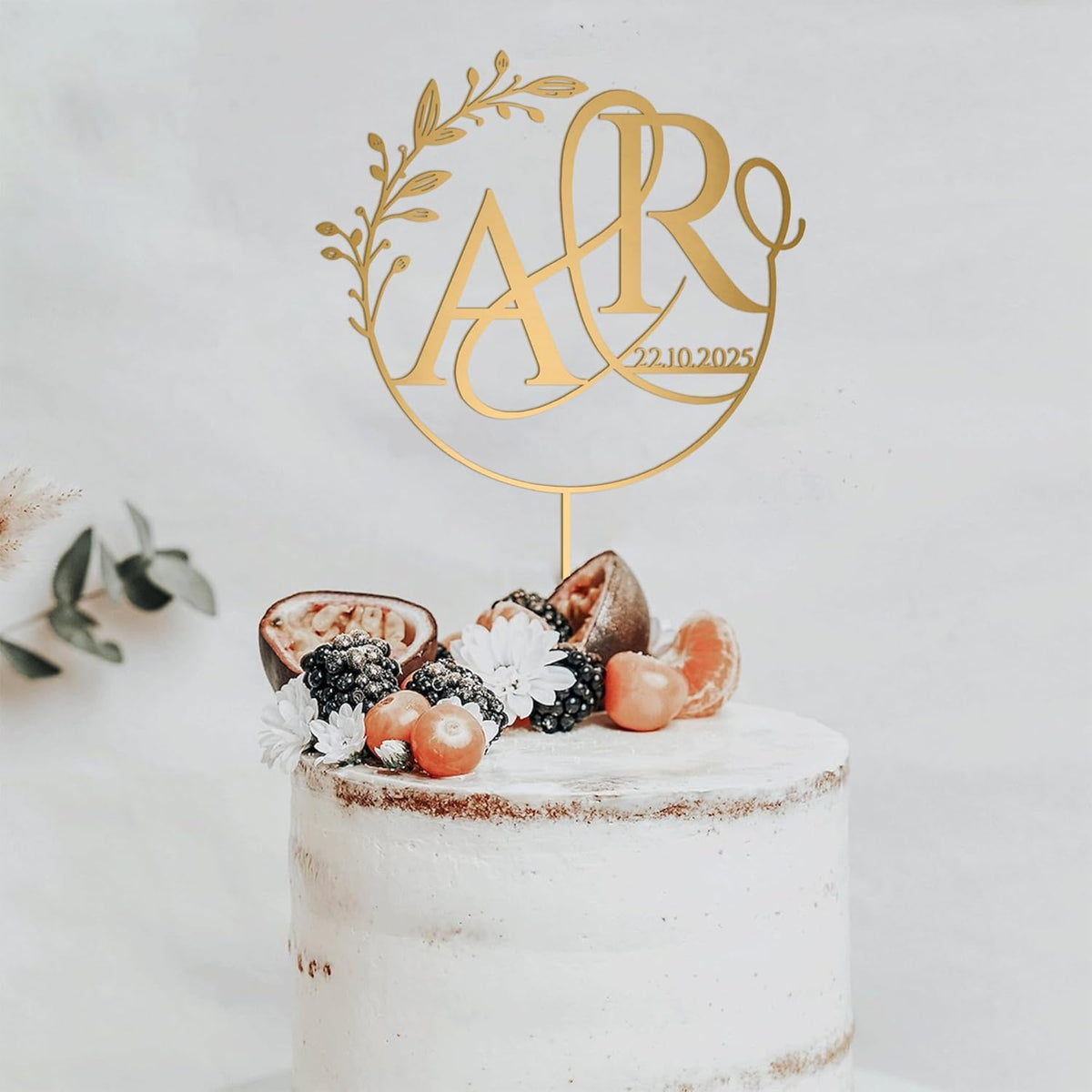 Personalized Wedding Cakes Topper, Gold Cake Toppers For Wedding, Anniversary Weddings Decorations
