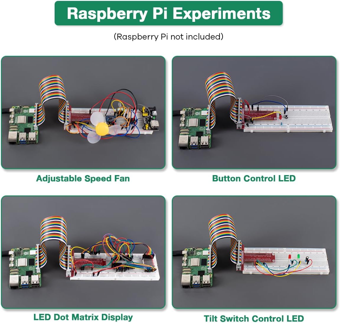 LAFVIN Basic Starter Kit for Raspberry Pi Development Board Breadboard LCD1602 Module Python C Java