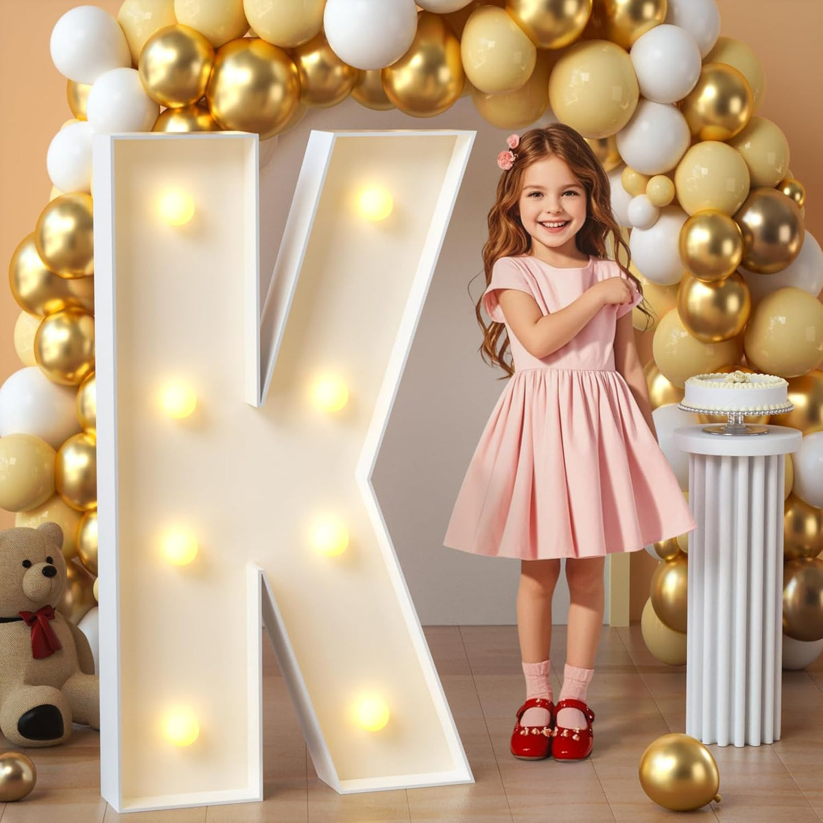 imprsv Marquee Light Up Letters, 3FT Mosaic Letters with Light for Baby Shower Graduation Party