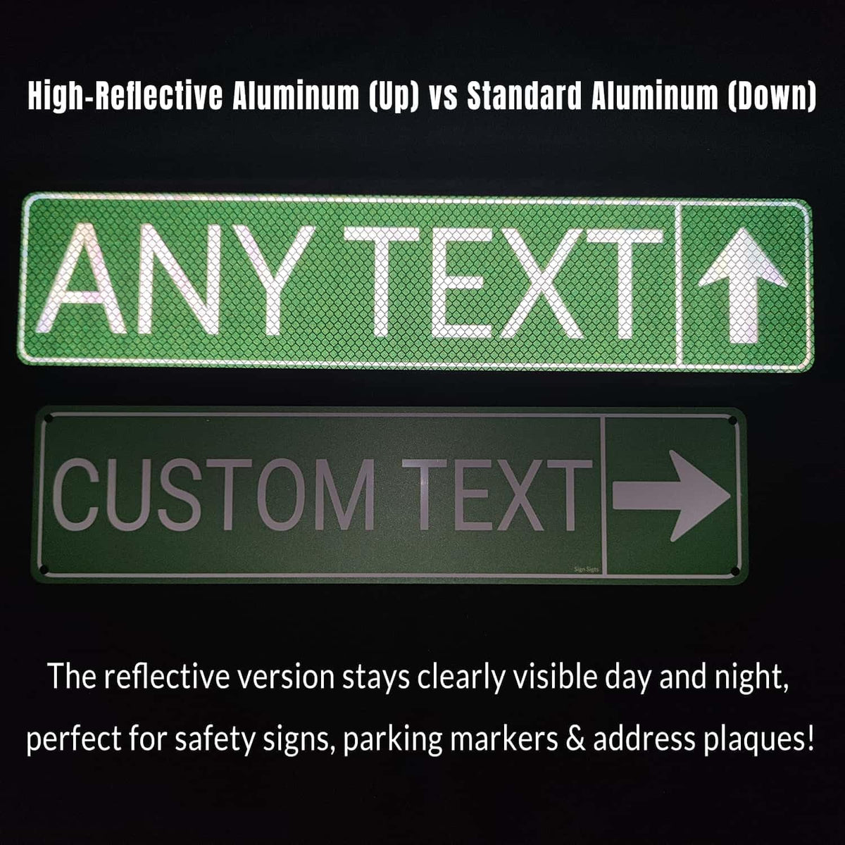 Custom Street Signs Metal, Personalized Road Reflective Signs with Your Text, Logo, 6x24 Inches