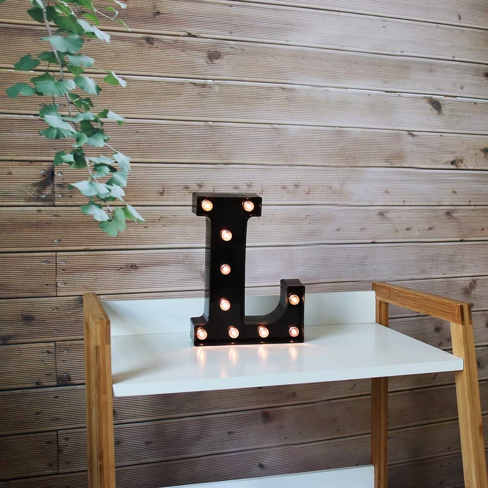 OYCBUZO Light Up Black Alphabet Marquee Letters Sign LED Marquee Number Lights Sign for Night Light