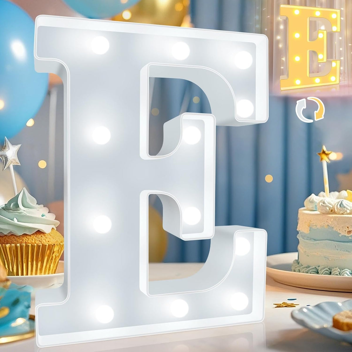 Pooqla LED Marquee Letter Lights, Warm White and Cool White Decorative Lighted Letters, Light Up