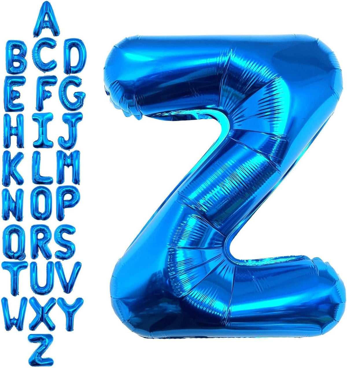 40 Inch Blue Letter Z Balloons, DIY Phrase Foil Alphabet Letter Z Balloons DIY Word Z Banner for