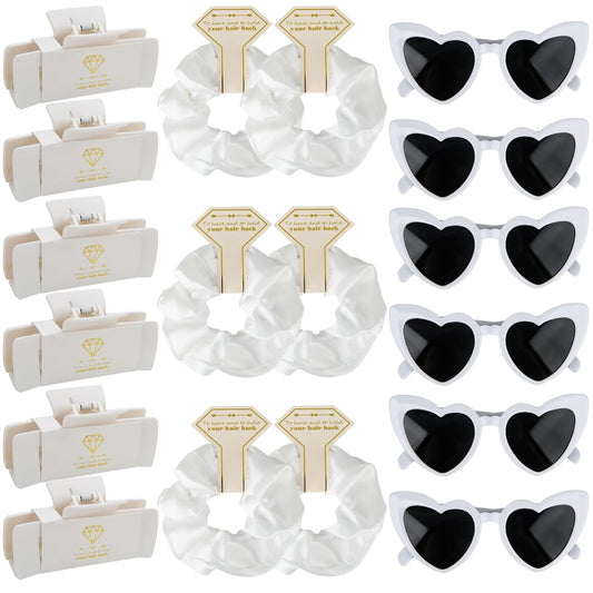 Bridesmaid Scrunchies Proposal Gifts 4.1inch square Hair Claws Bachelorette Hair Clip heart