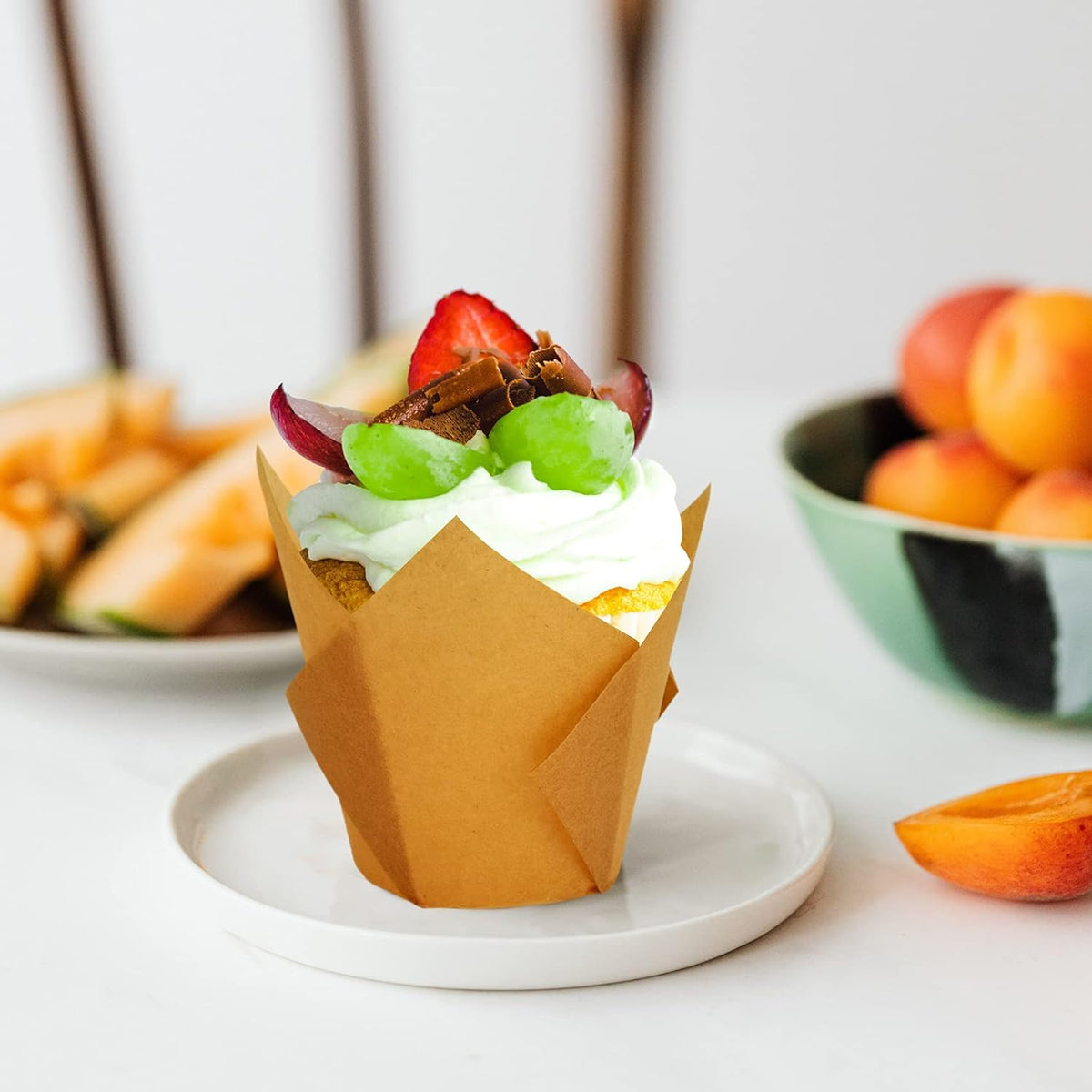 200pcs Tulip Cupcake Liners, Standard Greaseproof Paper Baking Cups Muffin Liners Holders Perfect
