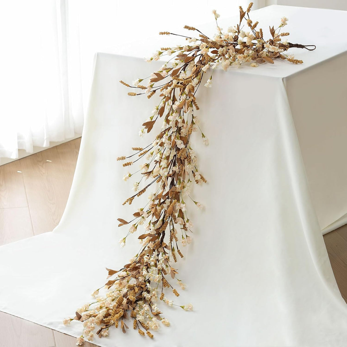 Mizii Fall Garland Artificial Flower Garlands 6 Feet Fake Wildflower Floral Garland Hanging Vines