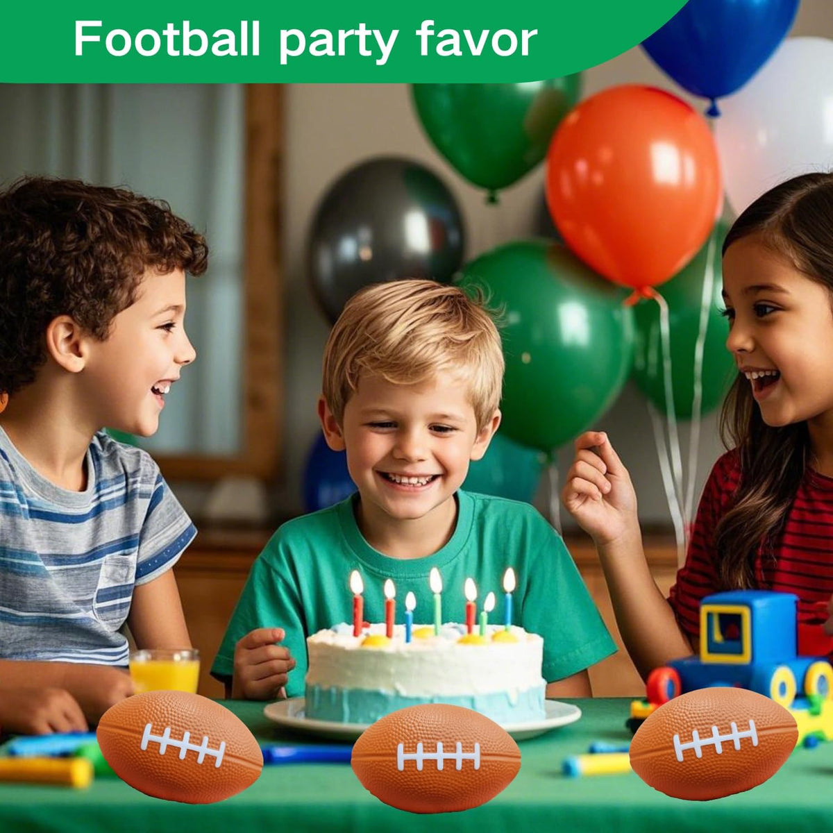 ALISSAR 6-Pack 5.7" Mini Football Stress Balls, Mini Foam Footballs for Football Party Superbowl
