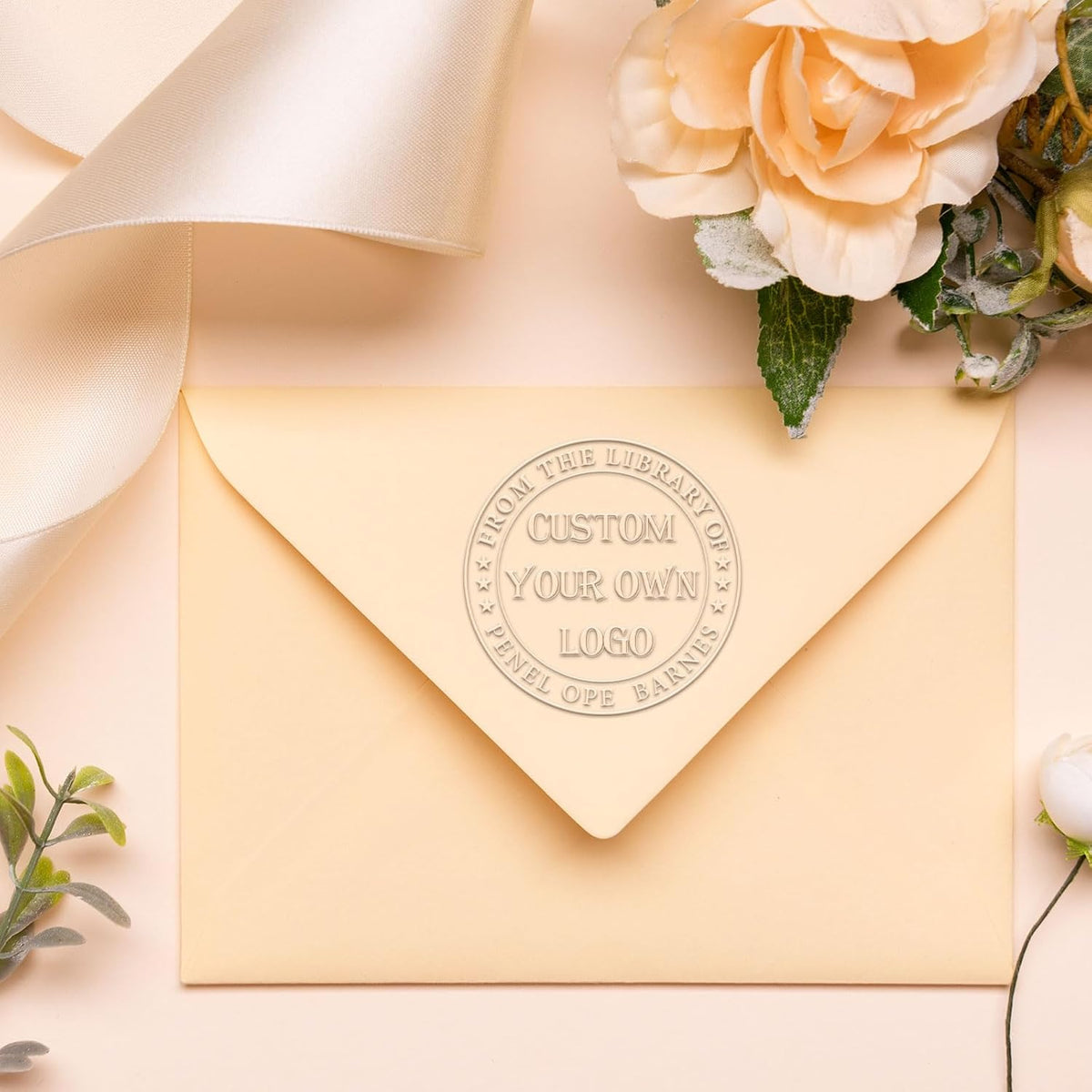 Custom Book Embosser Stamp - Personalized Business Company Seal with Your Own Logo (Logo)