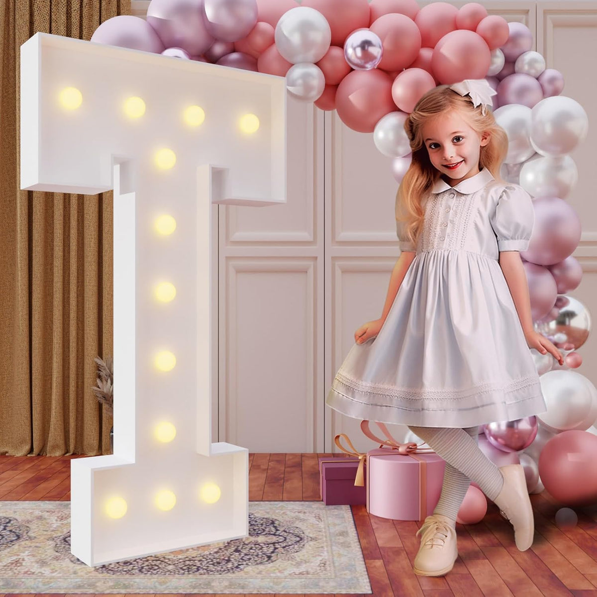 imprsv 4FT Marquee Light Up Letters for Birthday Party Decorations Large Marquee Letters for