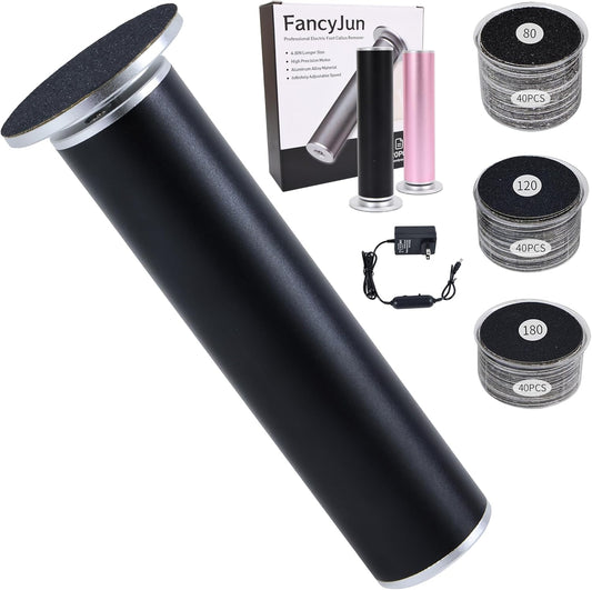Electric Foot Callus Remover with 120pcs Sandpaper Discs(3 Sizes), Professional 800RPM Aluminum 4.8