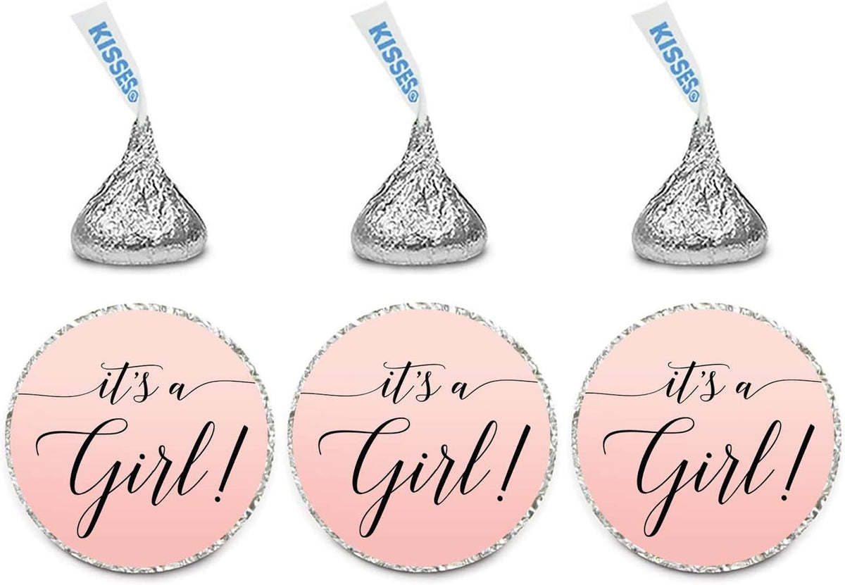 Andaz Press Blush Pink Rose Elegant Party Baby Shower Collection, Small Round Circle Label