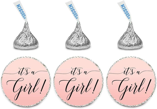 Andaz Press Blush Pink Rose Elegant Party Baby Shower Collection, Small Round Circle Label