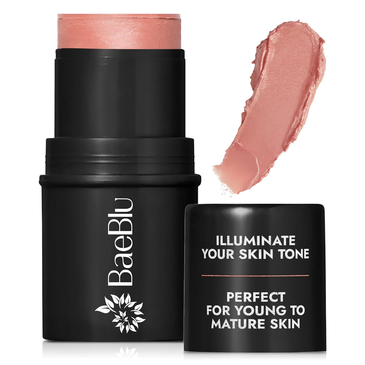 Organic Blush Tube, Rose - 100% Natural Vegan Cream Blush Sticks, Multi-Use Bronzer, & Highlighter