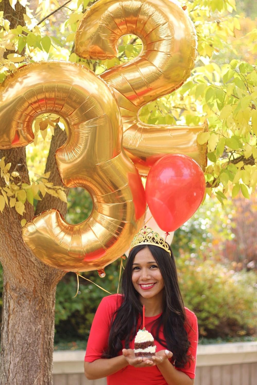 Jumbo Number 3 Balloon 40 Inch, Gold Mylar Foil Number Three Balloons for Boy Girl 3 13 23 33