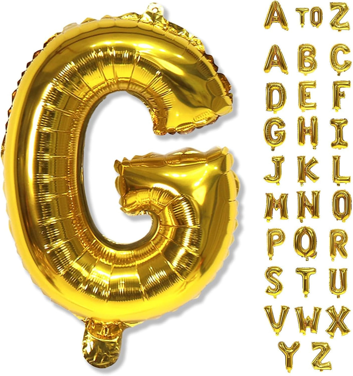 40 Inch Foil Letter Balloon, Giant Alphabet G Customize Balloon, Large Self Inflating Gold Decor