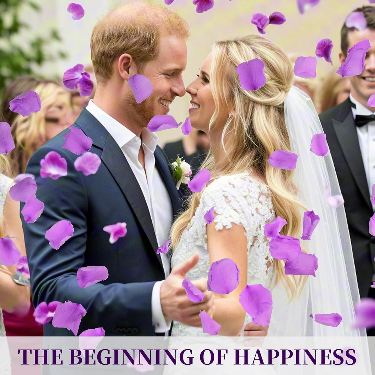 180 PCS Real Purple Rose Petals for Wedding, 1.76oz Dried Flower Petal for Flower Girl to Throw
