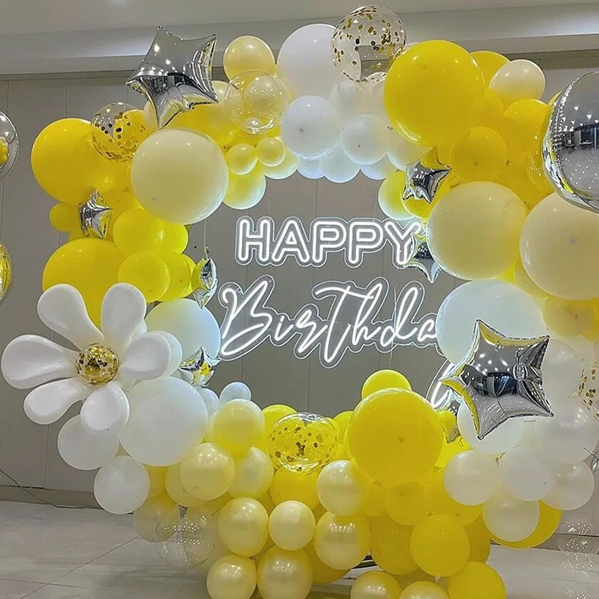 412pcs Yellow Balloon Garland Arch Kit 18 12 10 5 Inch Different Sizes Matte Latex Balloons for